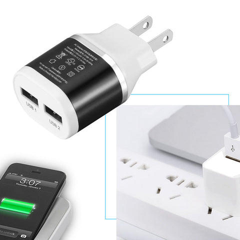 2 Port EU US Plug USB Charger High Quality Universal Quick Fast Phone Charge For iphone  Android Smart Mobile Phone ipad Tablet