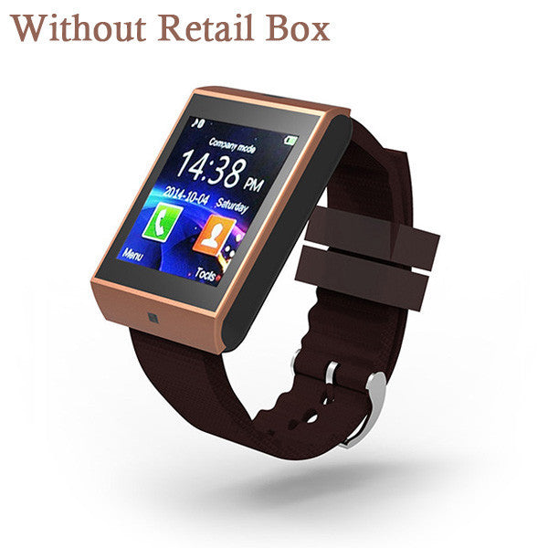 Bluetooth Smart Watch Wrist Clock Sync Notifier Support SMI TF for iphone Android Samsung S5/S6/Note2/3 Smartphones Smartwatch